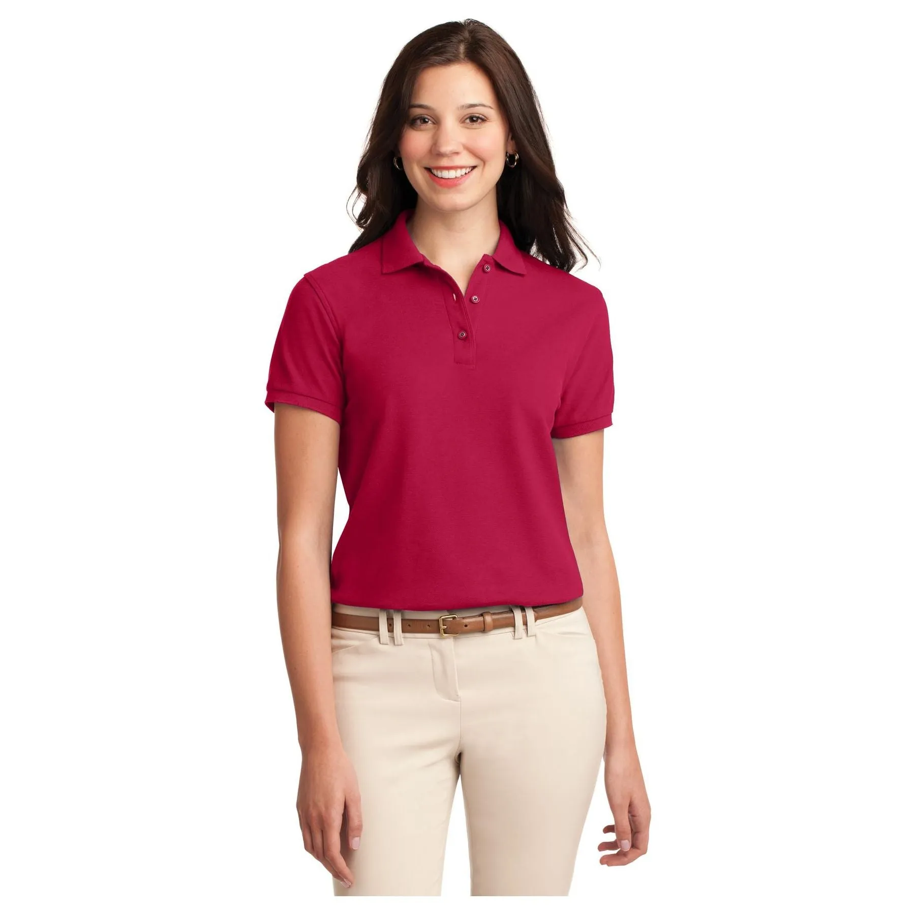 Port Authority ®  Women's Silk Touch™ Polo.  L500 - Red - Port Authority L500