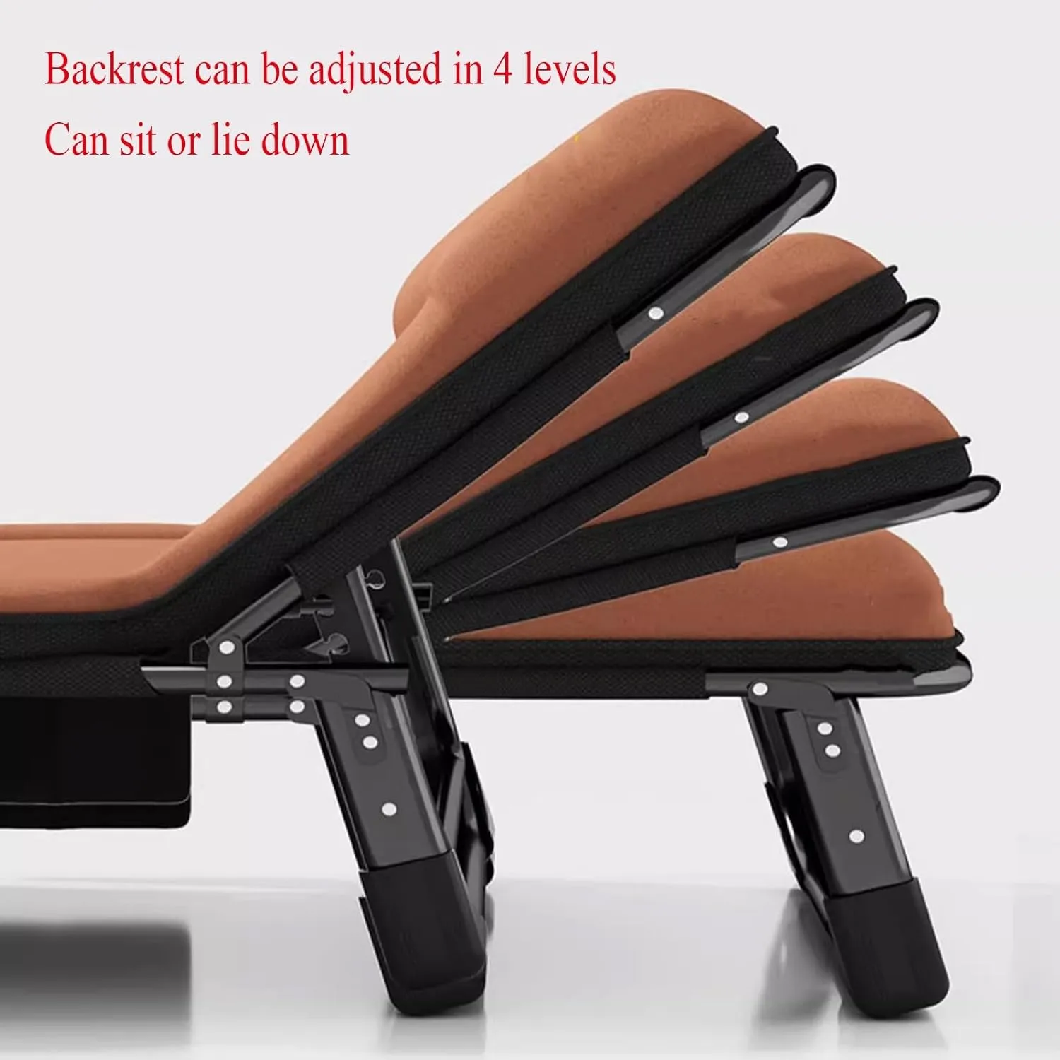 Portable Folding Bed Easy to Carry and Clean, Folding Cots for Adults No Assembly Required, Cots for Sleeping Space Saving Fold Up Bed for Easy Storage(Orange,190 * 65cm)