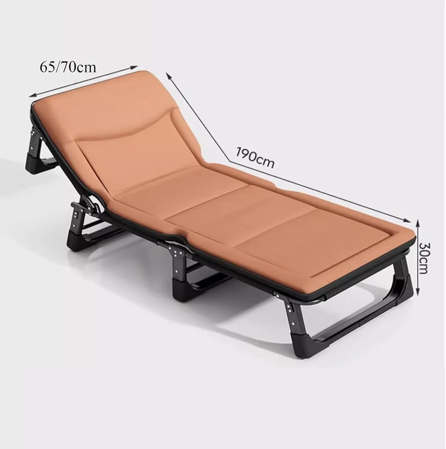 Portable Folding Bed Easy to Carry and Clean, Folding Cots for Adults No Assembly Required, Cots for Sleeping Space Saving Fold Up Bed for Easy Storage(Orange,190 * 65cm)