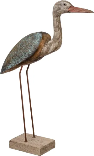 Primitives by Kathy Wooden Sand Crane Home Décor Figurine 15.25 Inch