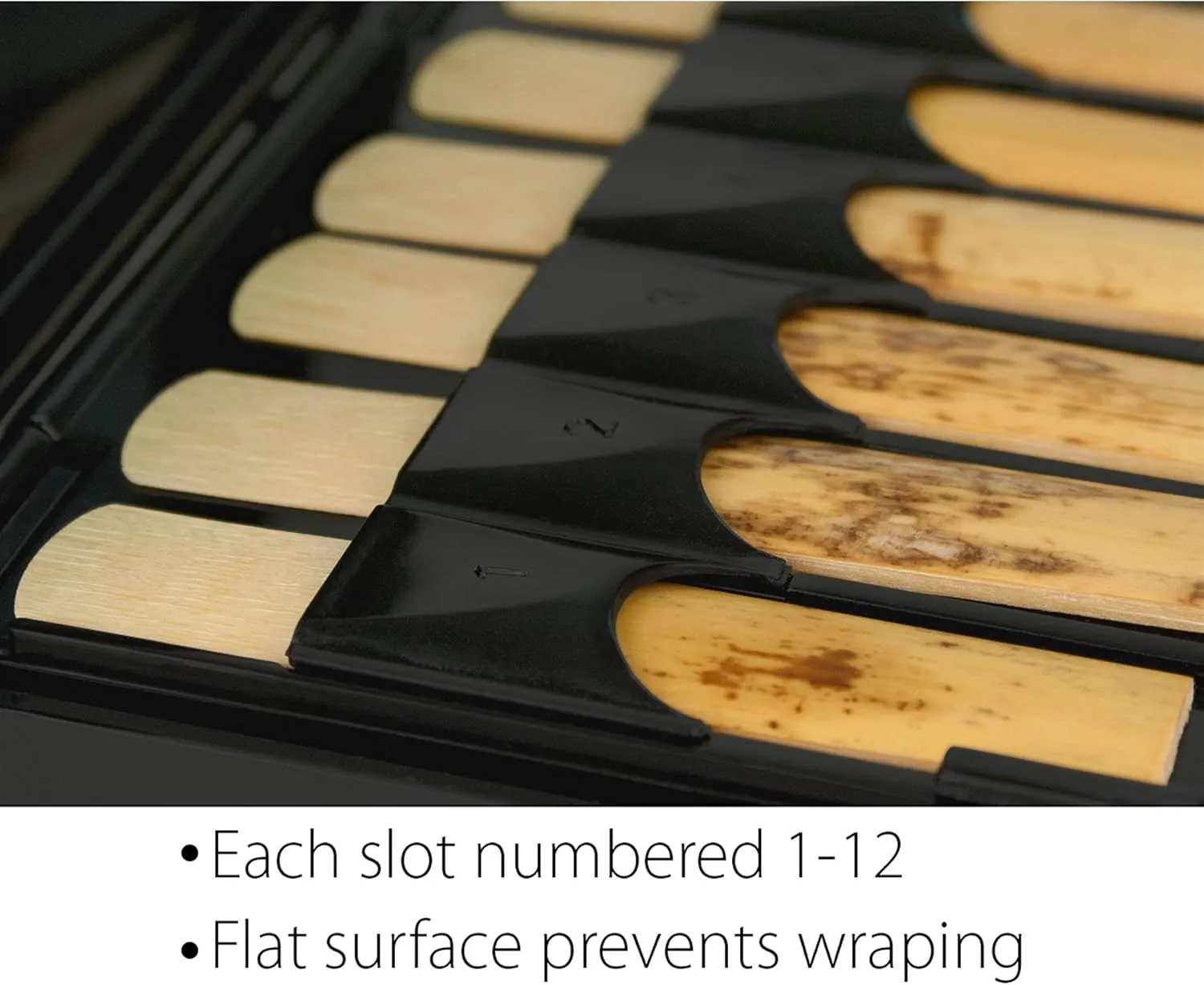 Protec Bb Clarinet Reed Case for 12 Reeds (Opaque Black), Model A250