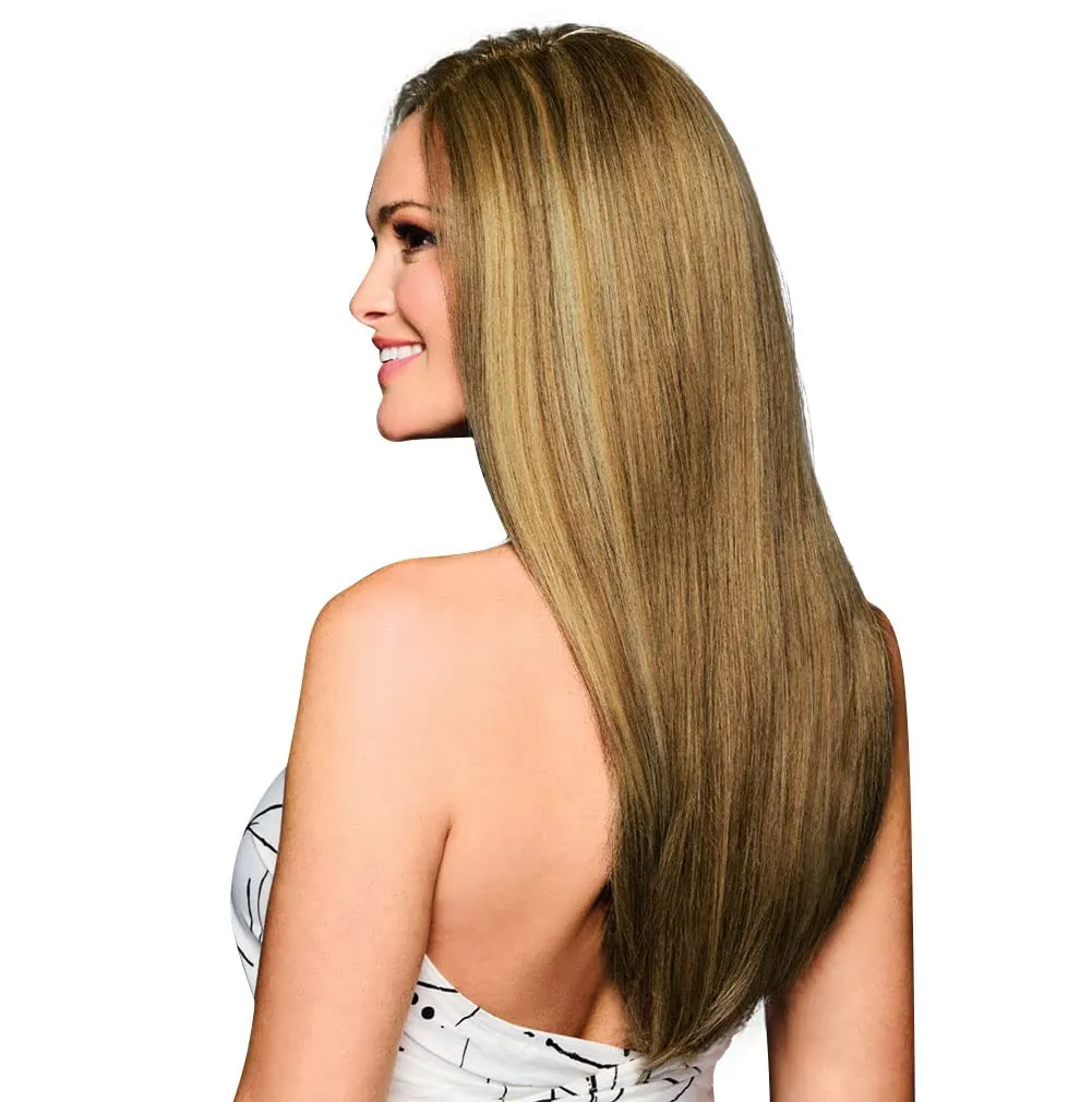 Raquel Welch Stay The Night Long Tapered Layered Wig, 100% Hand Tied by Hairuwear, Petite-Average Cap, RL11/25SS Honey Pecan