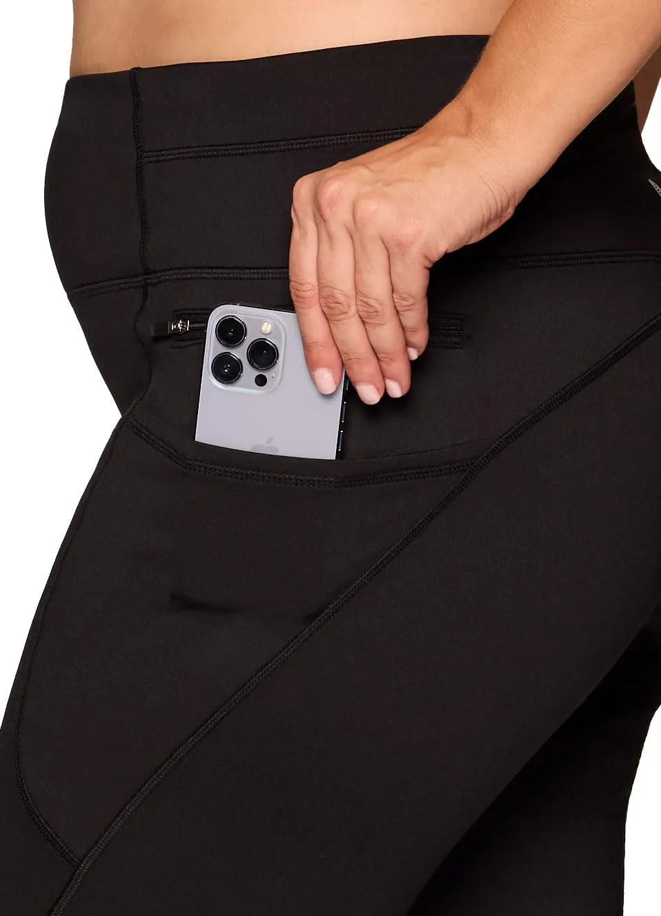 RBX Active Women's Plus Size Full Length Athletic Running Yoga High Waist Fleece Lined Leggings with Pockets