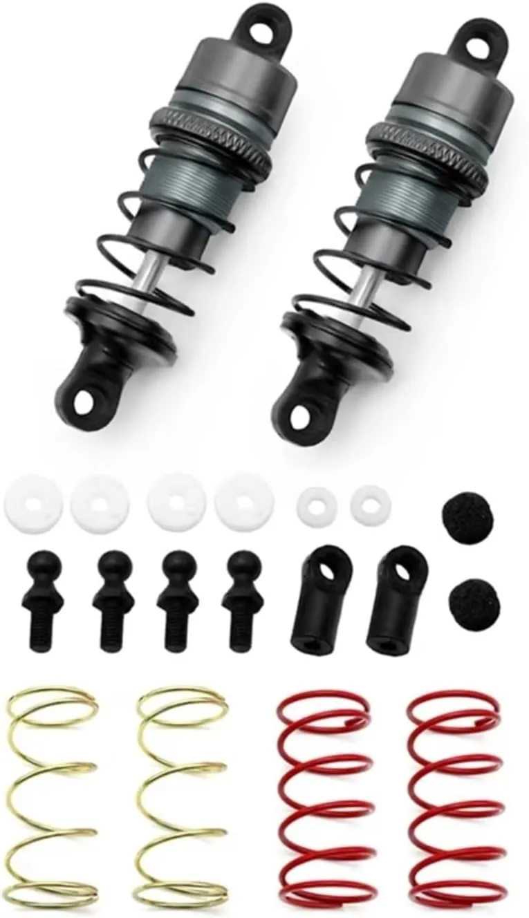 Rc Damper Shock Absorber For 63mm 1/10 1Pair Of Metal Hydraulic Shock Absorbers Red RC Remote Control Car Flat For Racing Drift Car Parts And Accessories Replacement Use