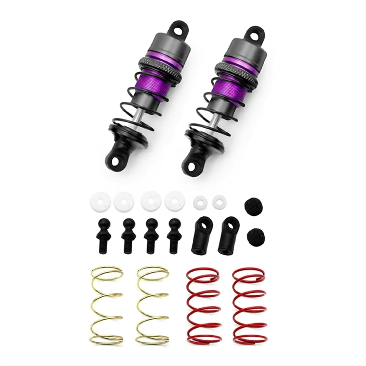 Rc Shock Absorber 63mm Y34A 1/10 1Pair Of Metal Hydraulic Shock Absorbers For RC Remote Control Car Flat For Racing Drift Car Parts And Upgrade Replacement