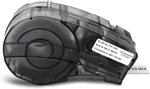 Replacement for Brady Label Tape M21-750-499, High Adhesion Nylon Label 3/4" W 16' L Black on White Compatible with Brady M210, M210-LAB Printer, for General ID, Wire and Lab Labeling, 1Pcs