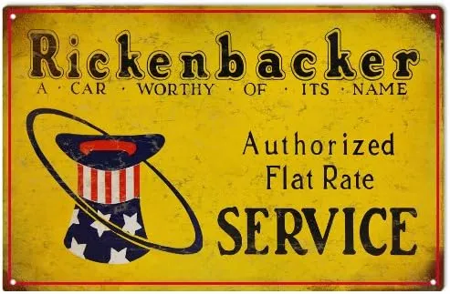 Reproduction Rickenbacker Service Sign 8x14