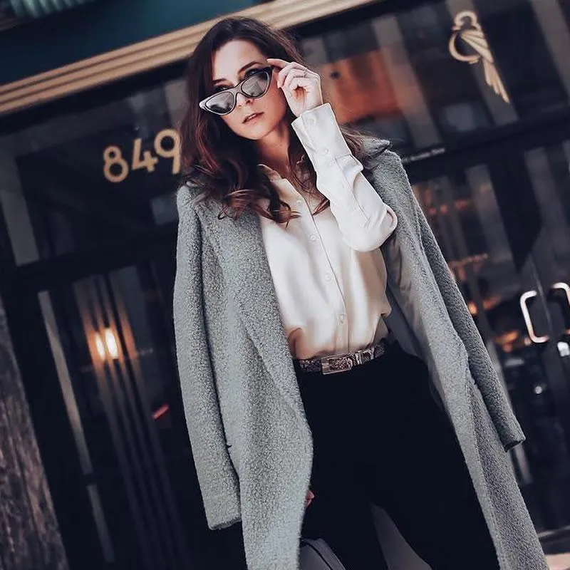Retro 1990's Shallow Flat Lens Cat Eye Sunglasses