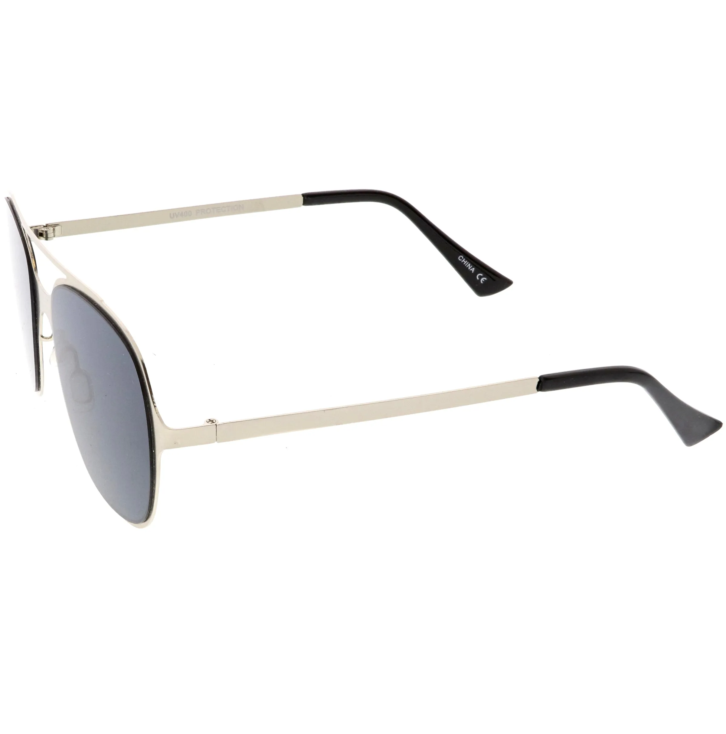Retro Modern Minimalist Flat Lens Aviator Sunglasses C311