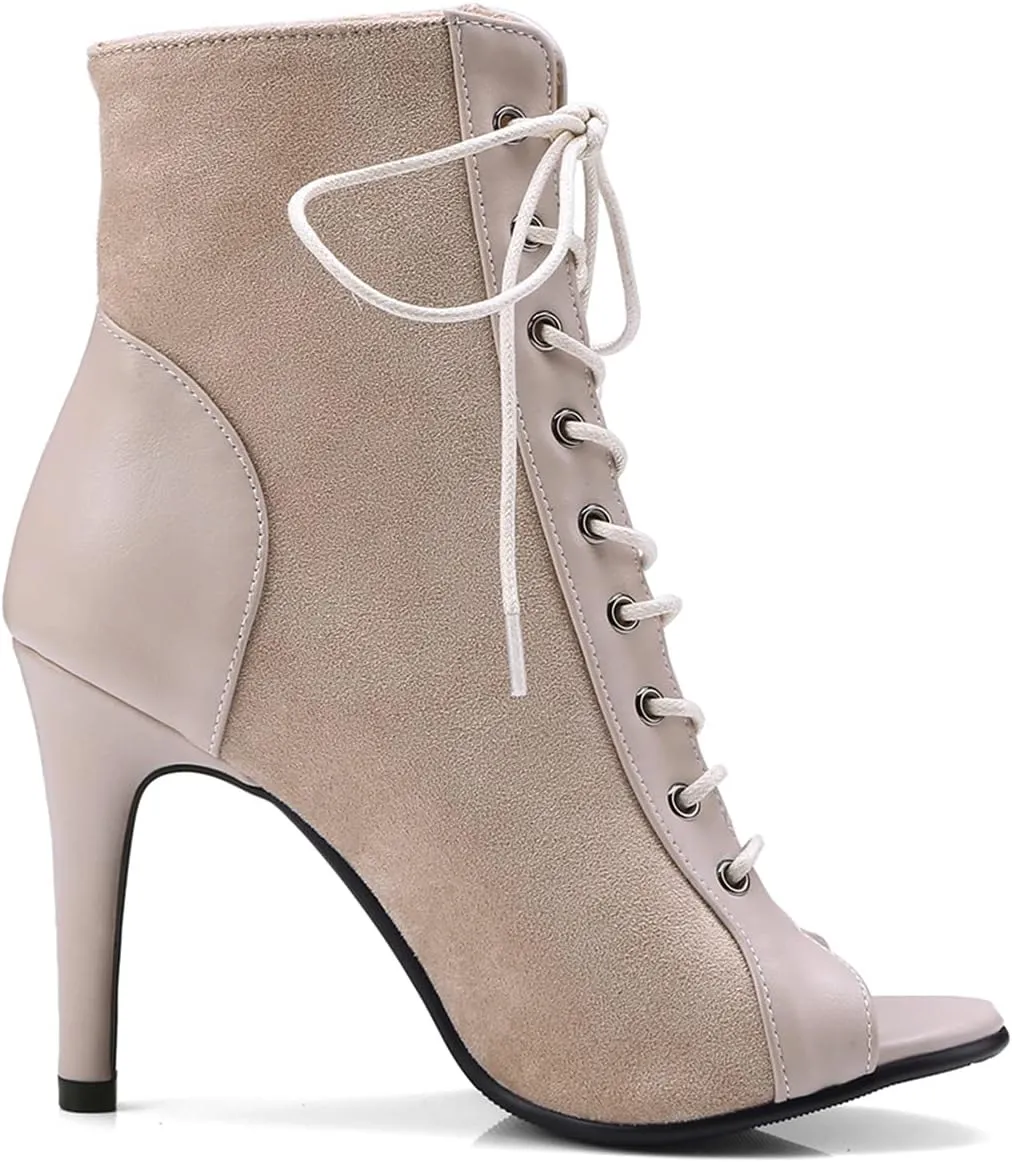 Roimaash 7/10CM Heels Women Burju Dance Shoes Lace up