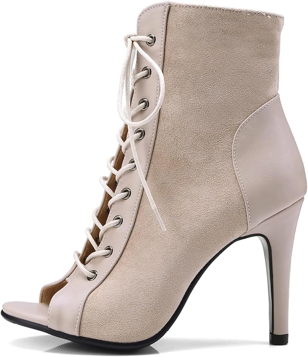 Roimaash 7/10CM Heels Women Burju Dance Shoes Lace up