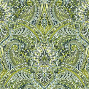 RoomMates Waverly RMK11873WP Swept Away Peel and Stick Wallpaper (20.5 in x 16.5 ft) – Easy Application, No Sticky Residue – Green and Gray