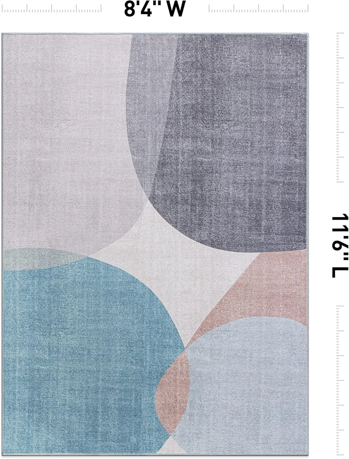 Rugshop Contemporary Geometric Stain Resistant Flat Weave Eco Friendly Premium Recycled Machine Washable Area Rug 8'4"x11'6" Multi