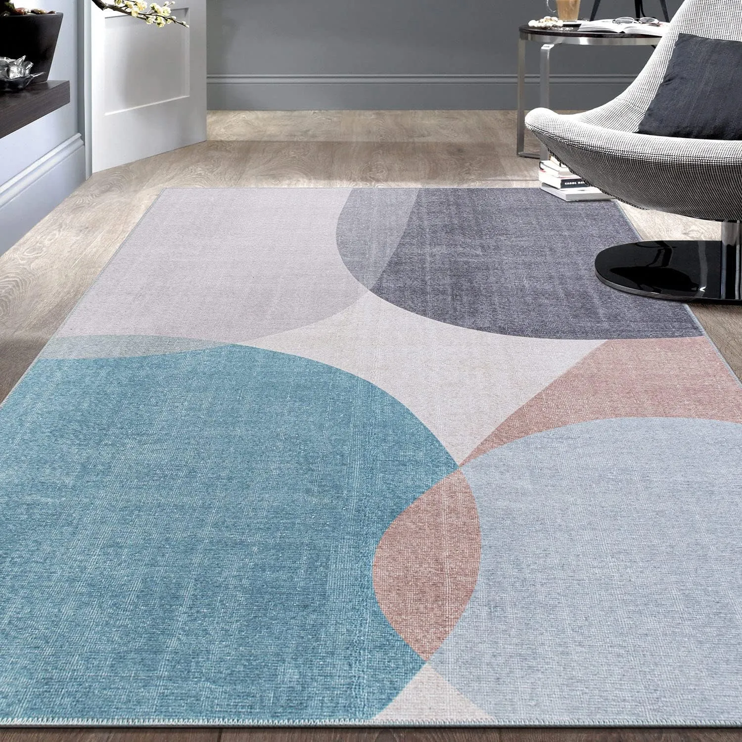 Rugshop Contemporary Geometric Stain Resistant Flat Weave Eco Friendly Premium Recycled Machine Washable Area Rug 8'4"x11'6" Multi