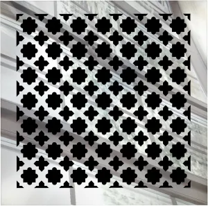 SABA Home Decor Fiberglass Decorative Grille Vent Return Register Easy Air Flow Venetian Style Cover 6 inch x 6 inch (8 x 8 Overall). for Walls and Ceilings (not for Floor use), Mirror Finish
