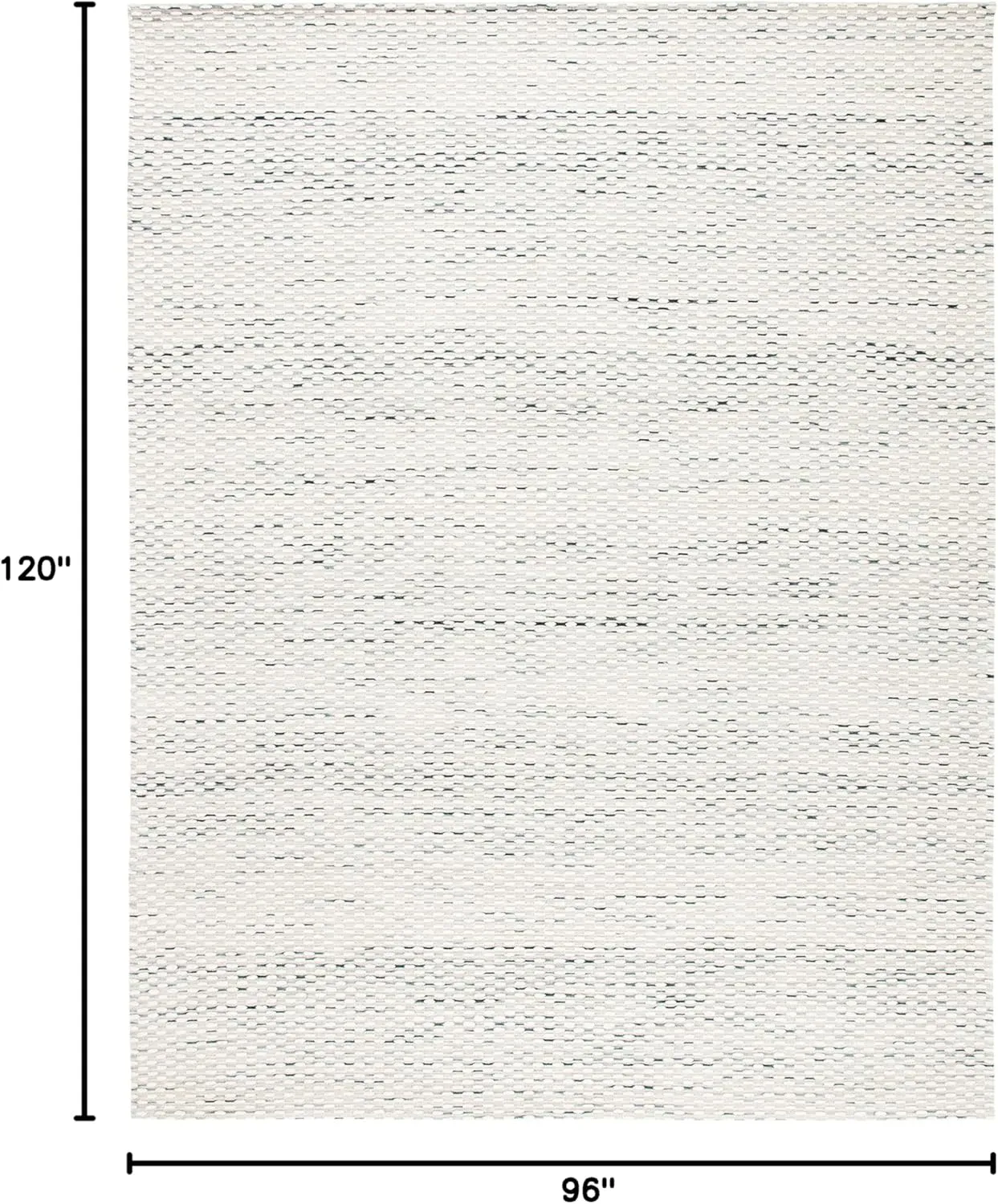 SAFAVIEH Marbella Collection Area Rug - 8' x 10', Beige & Blue, Handmade Wool, Ideal for High Traffic Areas in Living Room, Bedroom (MRB158L)
