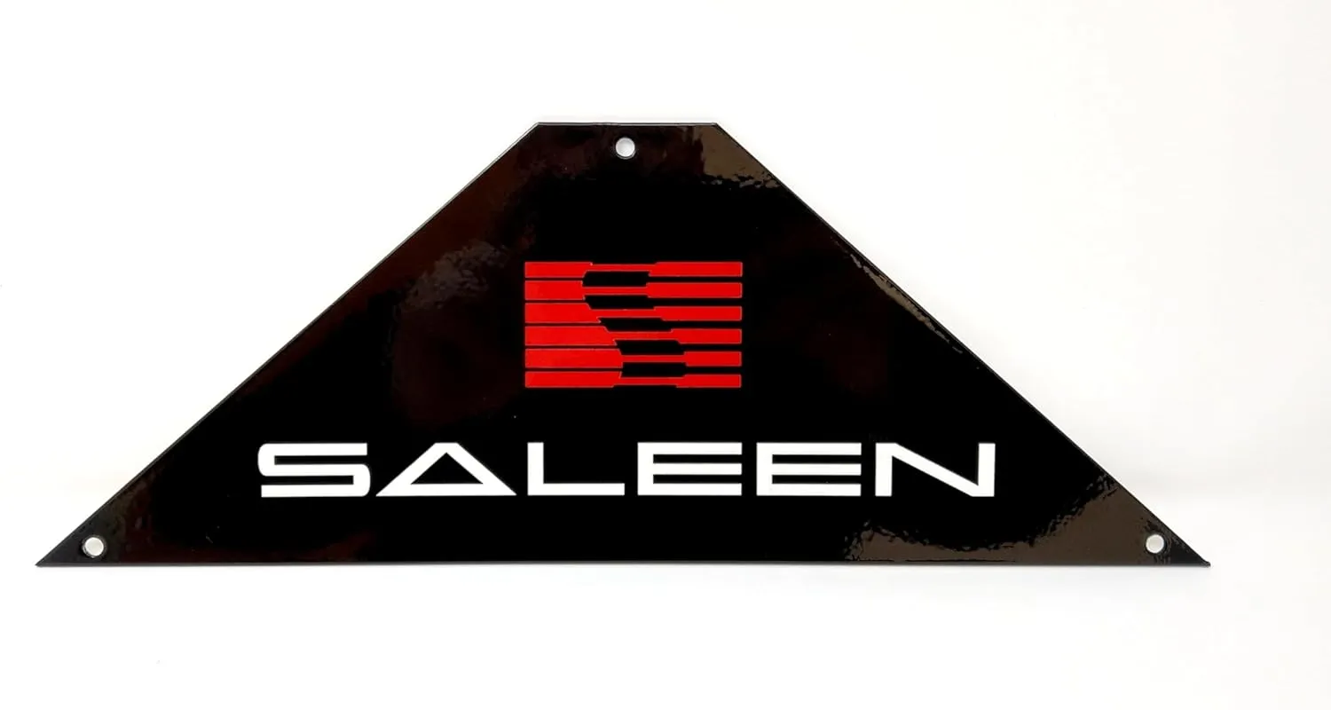 SALEEN Logo Trapezium Metal Garage Sign (Small - 16" X 6")