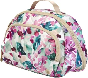 Samantha Brown To-Go Lay Flat Cosmetic Organizer, Multiple Pockets, 10.5L x 5.5W x 7H inches (Mauve)