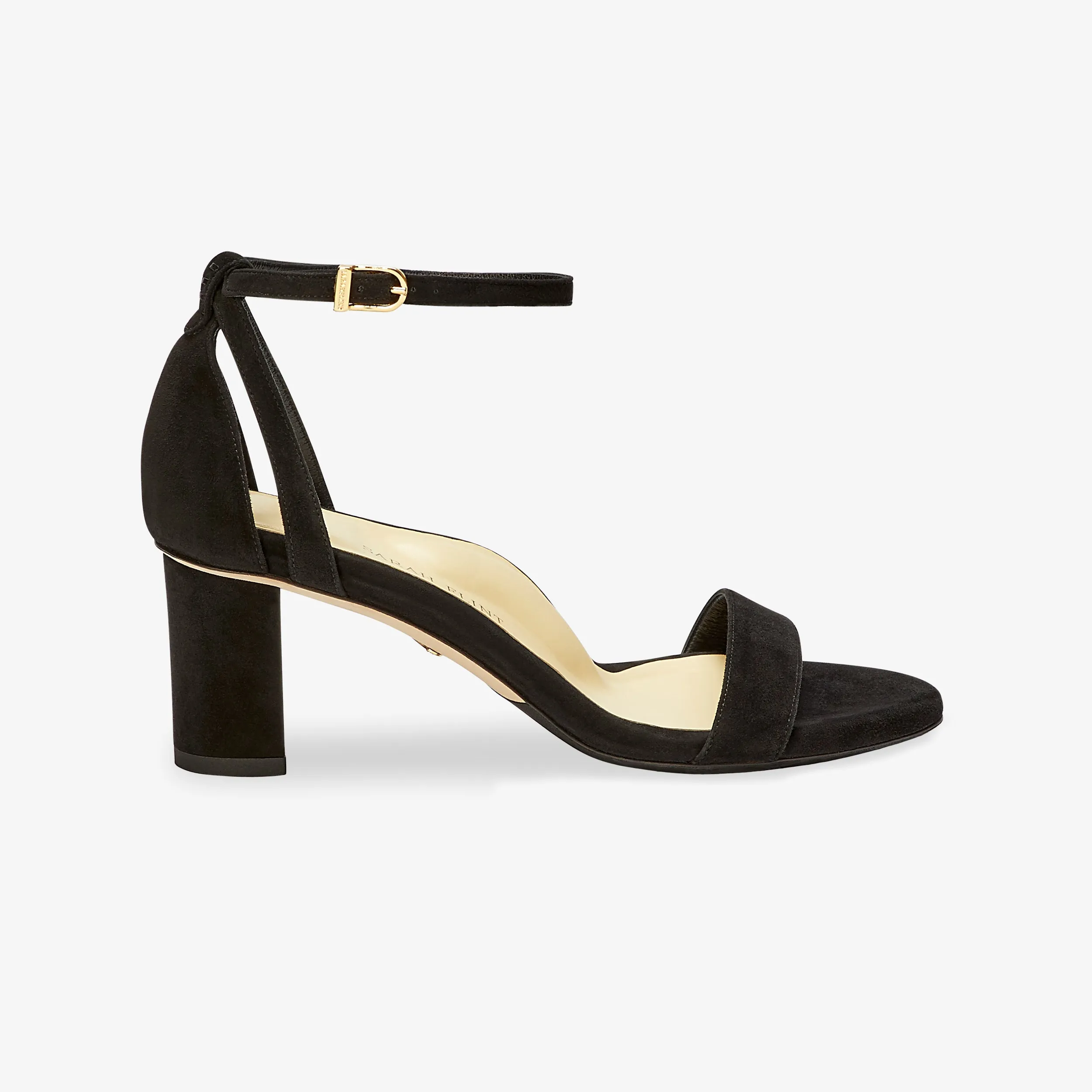Sarah Flint Perfect Block Sandal 60 :: Black Suede