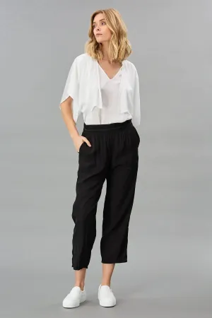 Satin Easy Pants | Black