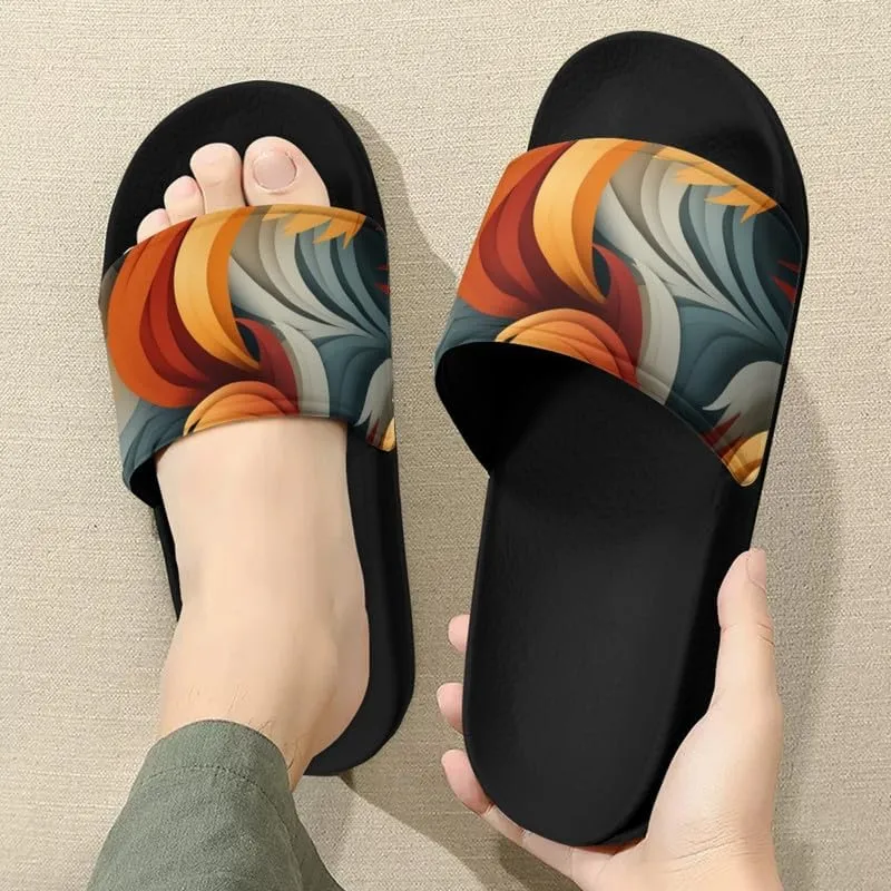 Semioury Starry Sky Cozy Home Shoes Tulip Tie-Dye Soft Sole Bedroom Anti-Skid Outdoor Sole House Shoes for Women Men Family