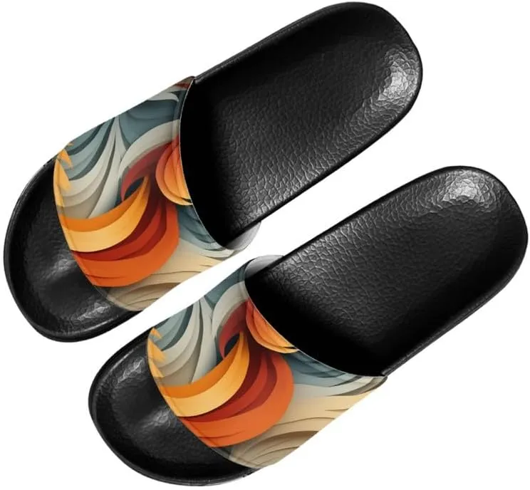 Semioury Starry Sky Cozy Home Shoes Tulip Tie-Dye Soft Sole Bedroom Anti-Skid Outdoor Sole House Shoes for Women Men Family