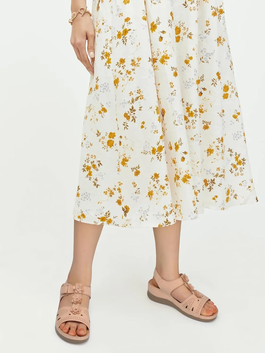 SHIBEVER Wedge Sandals for Women Dressy: Comfortable Summer Platform Casual Dress Women Sandal