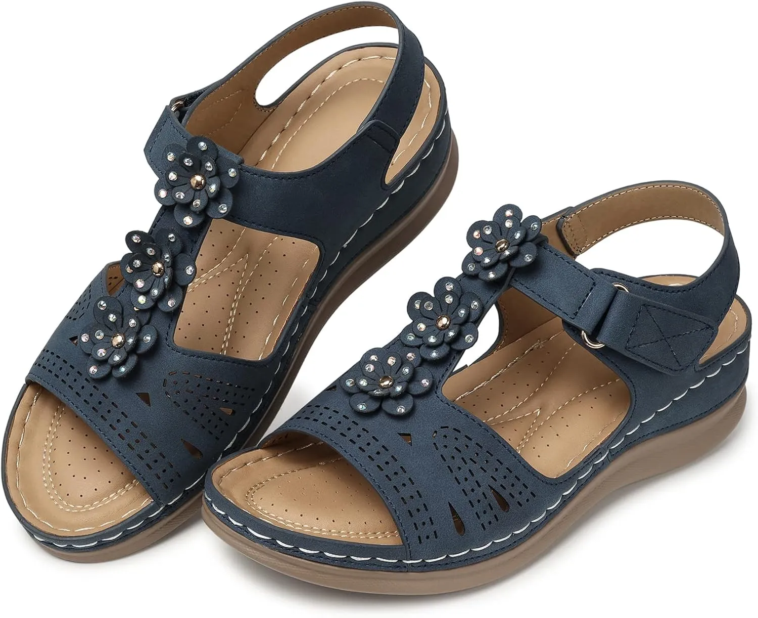 SHIBEVER Wedge Sandals for Women Dressy: Comfortable Summer Platform Casual Dress Women Sandal