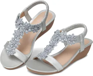 SHIBEVER Wedge Sandals for Women Dressy: Summer Platform Comfortable Low Wedges Womens Sandal