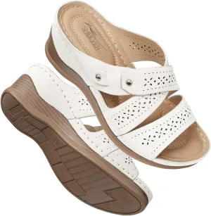 SHIBEVER Wedge Sandals Women Summer: Comfortable Open Toe Dressy Platform Sandal Shoes