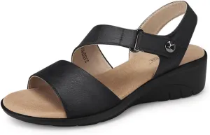 SHIBEVER Women's Low Wedge Heel Sandals Dressy Summer Ankle Strap Sandals Open Toe Comfortable Causal Platform Shoes