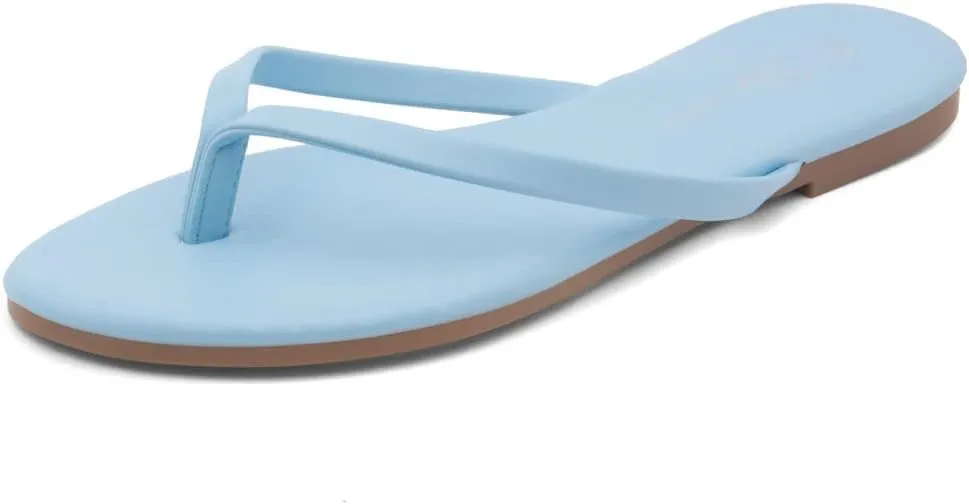 Shoe Land Flip Flops for Women 2025 - Memory Foam Slides & Flat Sandals | Ultra-Comfortable Thong Lightweight Summer Shoes for Beach, Pool & Dressy Outfits