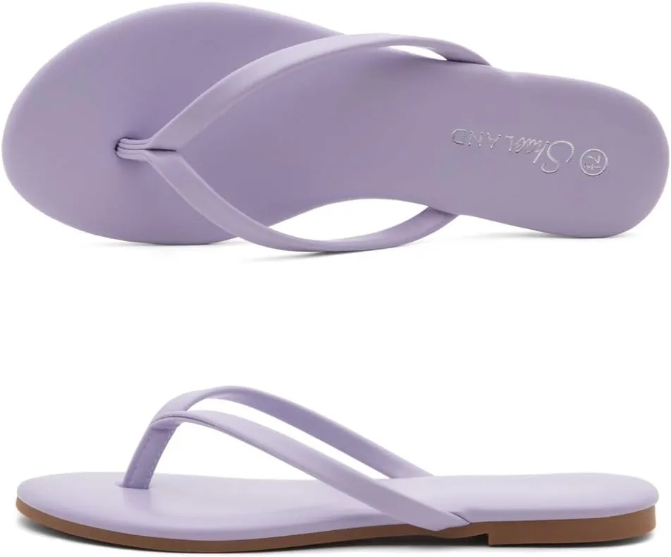 Shoe Land Flip Flops for Women 2025 - Memory Foam Slides & Flat Sandals | Ultra-Comfortable Thong Lightweight Summer Shoes for Beach, Pool & Dressy Outfits