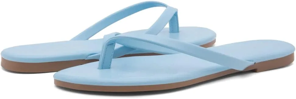 Shoe Land Flip Flops for Women 2025 - Memory Foam Slides & Flat Sandals | Ultra-Comfortable Thong Lightweight Summer Shoes for Beach, Pool & Dressy Outfits