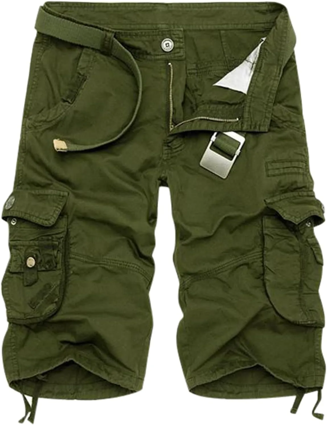 Shorts Men Leisure Overalls Summer Men's and Color Pants with Multi-Pocket Men's Pants Mens Short Green Cargo Shorts