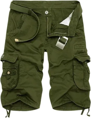 Shorts Men Leisure Overalls Summer Men's and Color Pants with Multi-Pocket Men's Pants Mens Short Green Cargo Shorts
