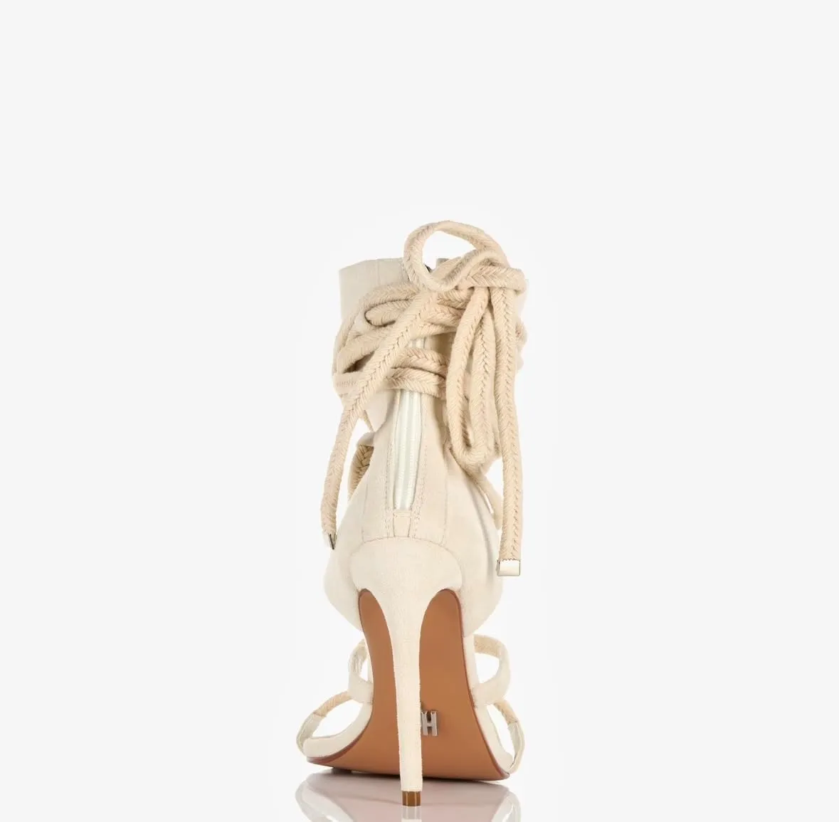 Signature Collection Arya Women Eggshell Rope High Heels Sandal - Elegant & Comfortable Fashion Footwear for Every Occasion