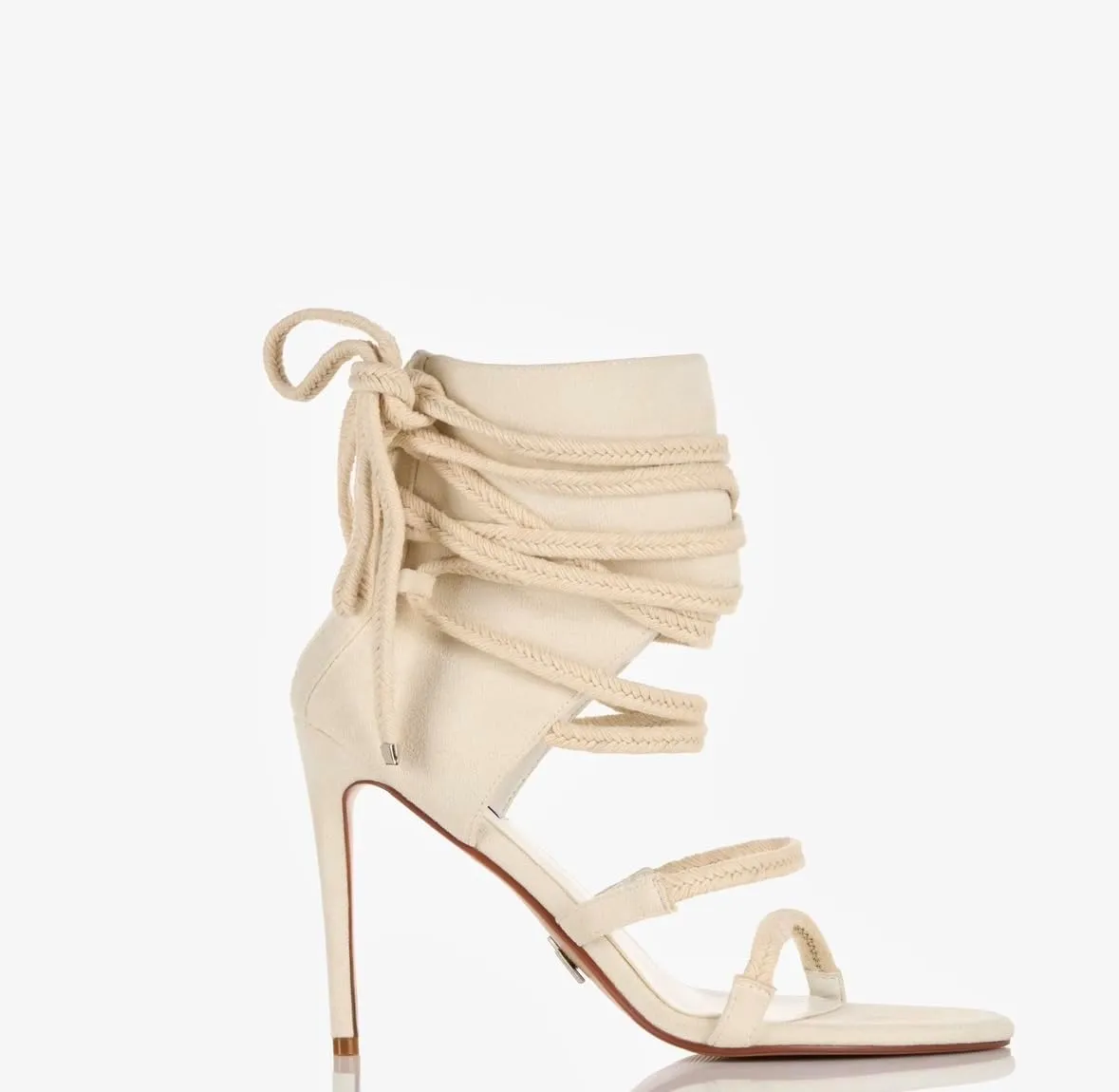 Signature Collection Arya Women Eggshell Rope High Heels Sandal - Elegant & Comfortable Fashion Footwear for Every Occasion