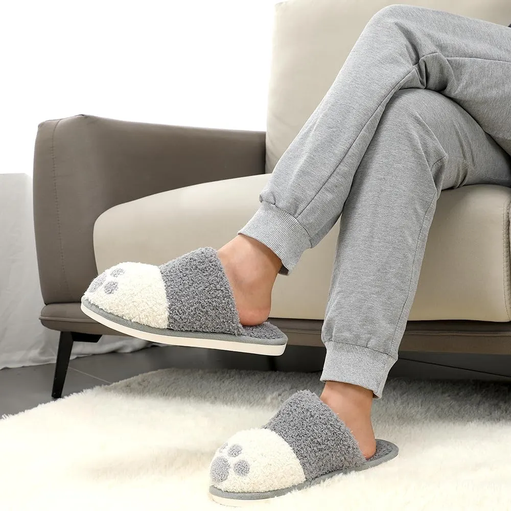 SINNO Cute Animal Slippers for Women Indoor Outdoor Memory Foam House Slipper Soft Warm Cozy Fuzzy Bedroom Non-Slip Shoes Christmas Gift ladies