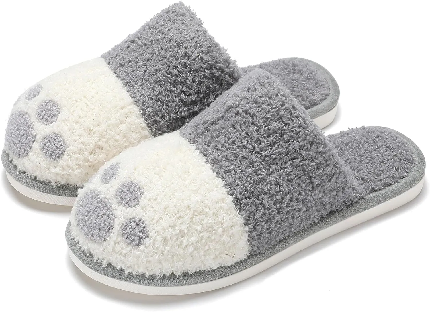 SINNO Cute Animal Slippers for Women Indoor Outdoor Memory Foam House Slipper Soft Warm Cozy Fuzzy Bedroom Non-Slip Shoes Christmas Gift ladies