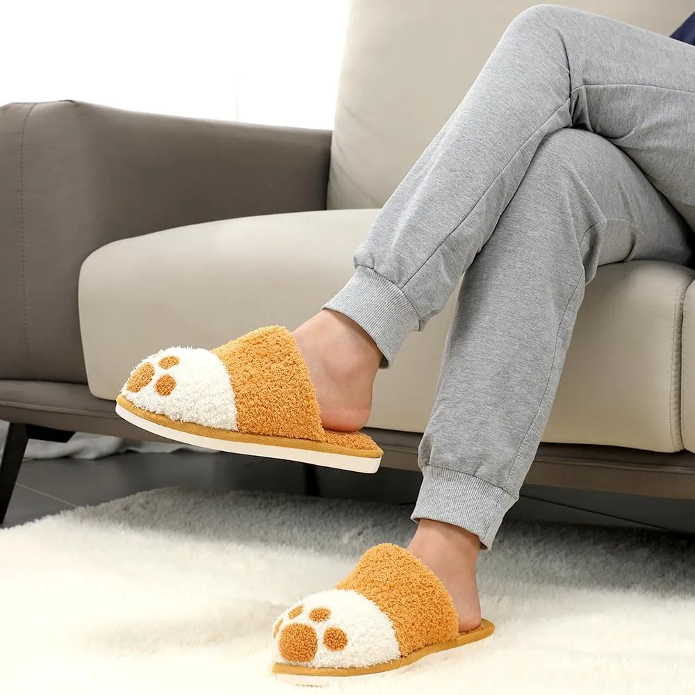 SINNO Cute Animal Slippers for Women Indoor Outdoor Memory Foam House Slipper Soft Warm Cozy Fuzzy Bedroom Non-Slip Shoes Christmas Gift ladies