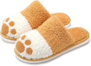 SINNO Cute Animal Slippers for Women Indoor Outdoor Memory Foam House Slipper Soft Warm Cozy Fuzzy Bedroom Non-Slip Shoes Christmas Gift ladies