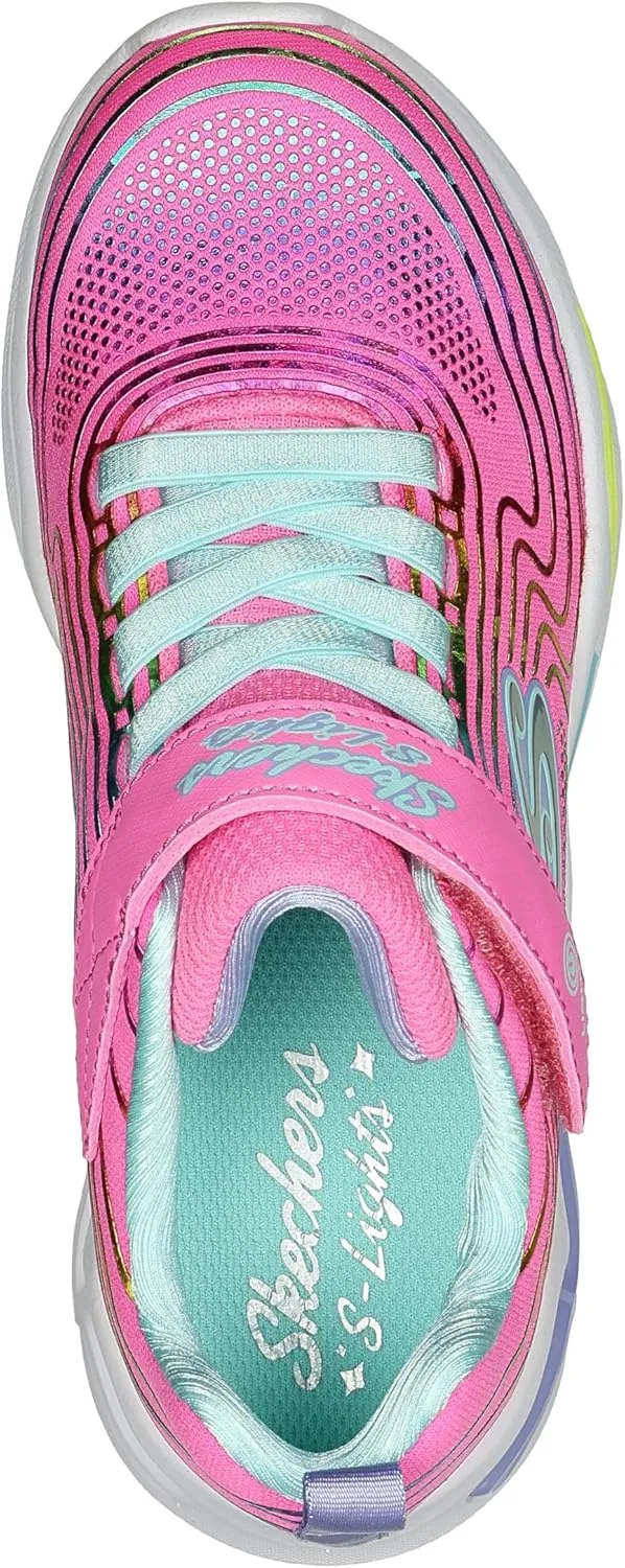 Skechers Girl's, S Lights: Wavy Beams Sneaker - Toddler