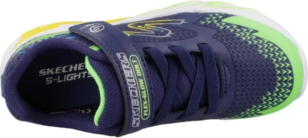 Skechers Unisex-Child Flex-Glow Bolt Sneaker