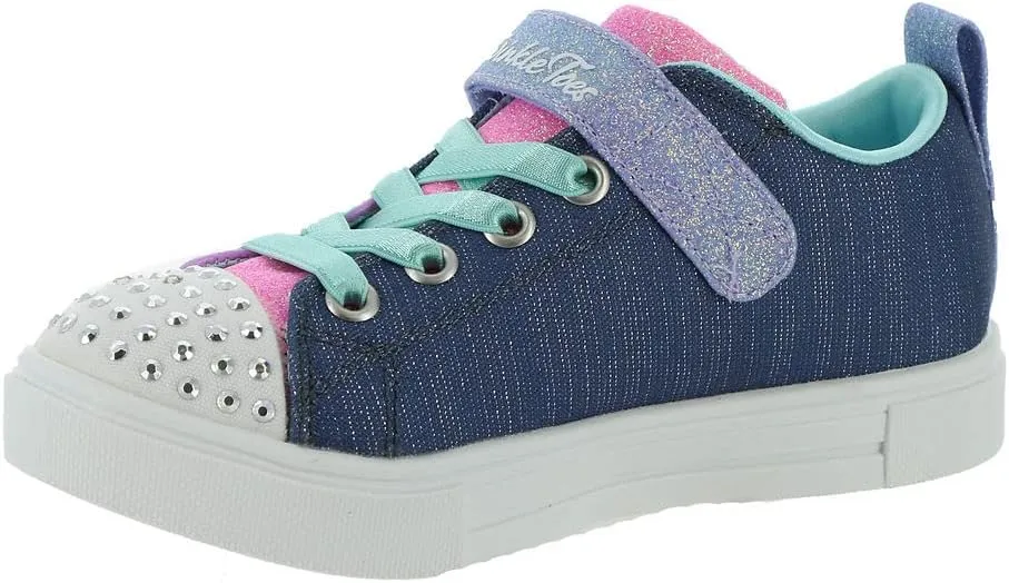 Skechers Unisex-Child Twinkle Sparks-Heather Char Sneaker