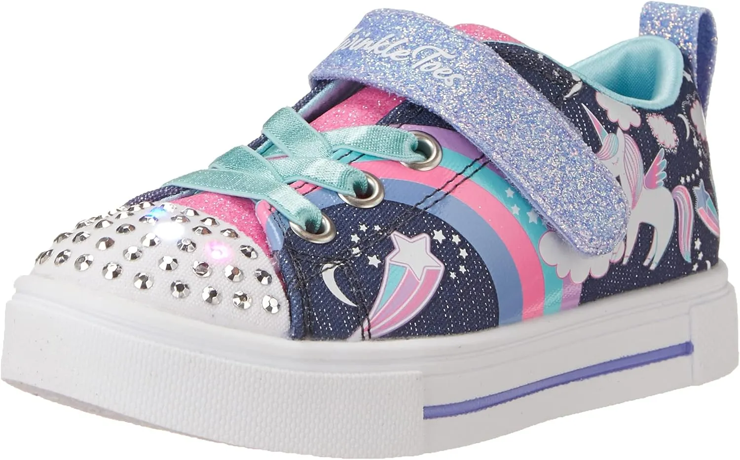 Skechers Unisex-Child Twinkle Sparks-Heather Char Sneaker