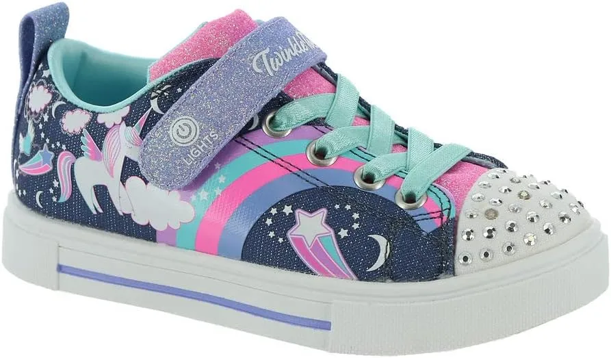 Skechers Unisex-Child Twinkle Sparks-Heather Char Sneaker