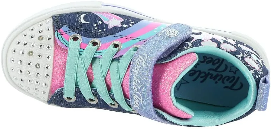 Skechers Unisex-Child Twinkle Sparks-Heather Char Sneaker