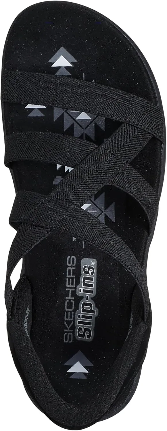 Skechers Women's Reggae Slim-Stretch Flex Hands Free Slip-ins Sandal