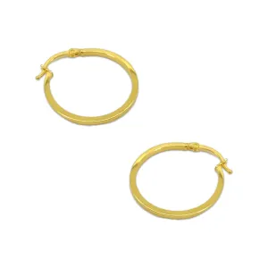Sleek Flat Hoops